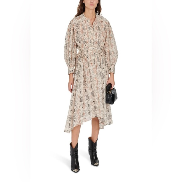 ISABEL MARANT / Ariana Printed Boho Cotton Midi Dress 44 large L - Picture 4 of 11